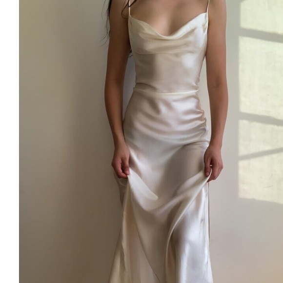 Vintage 100% Silk Y2K 90’s Slip Dress Medium Silk Dress - Picture 3 of 8